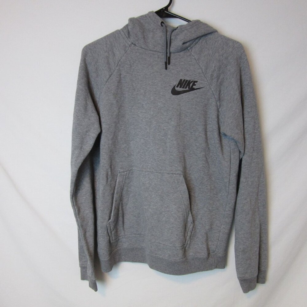 Nike Sweatshirt Gray Classic Logo Hoodie Pocket Comfy Casual Outdoor Men's Small